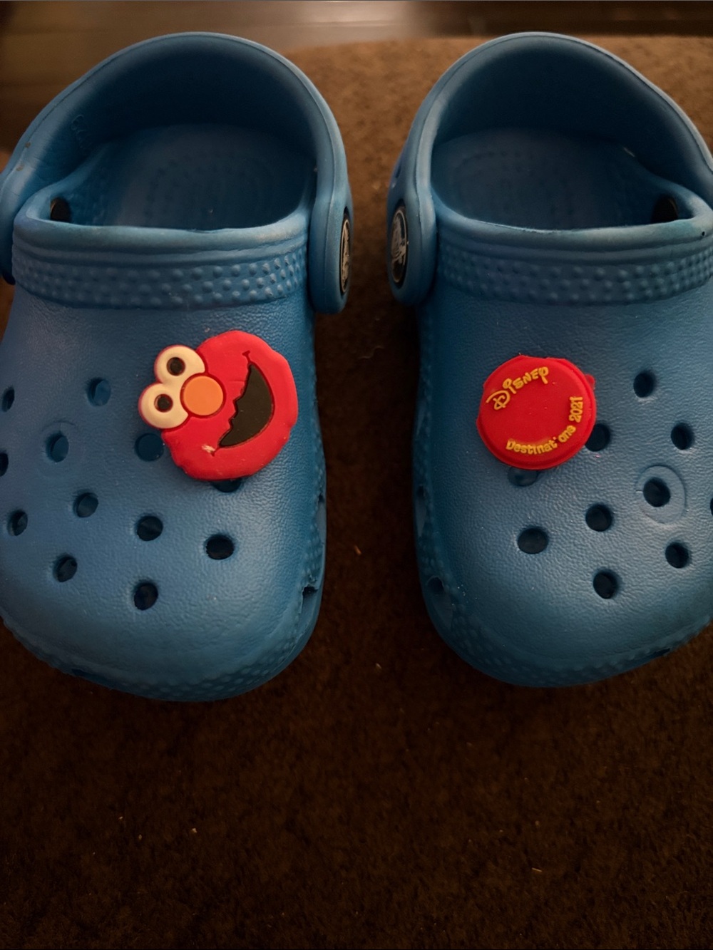 Infant Crocs with Elmo and Disney Jibbitz